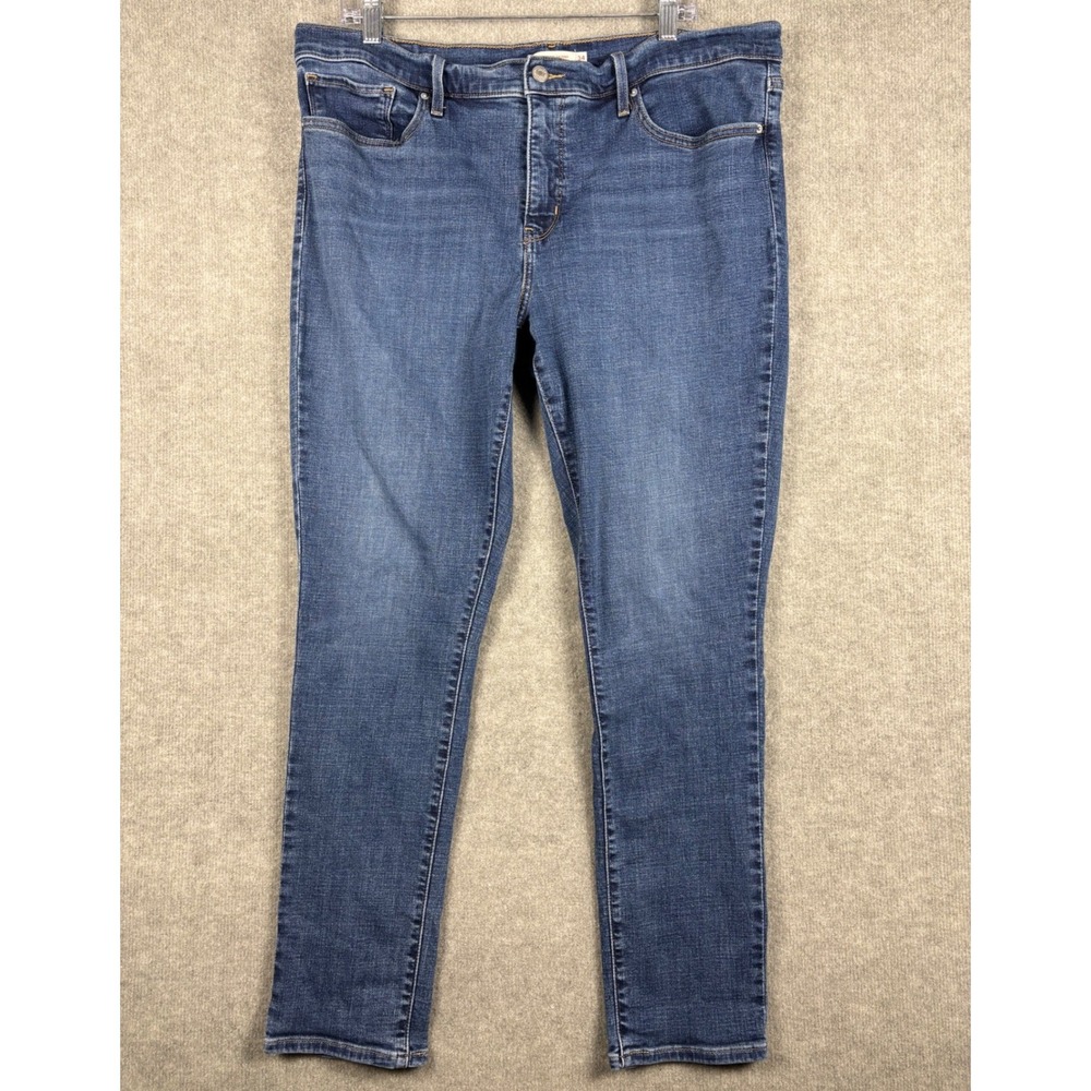 Levi's 311 Shaping Skinny Jeans 34 37x29.5 Medium Blue Wash Stretch Denim Womens